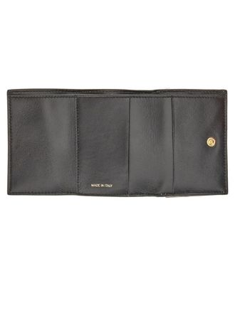 Marni Color-Blocked Tri-Fold Wallet with Snap Closure