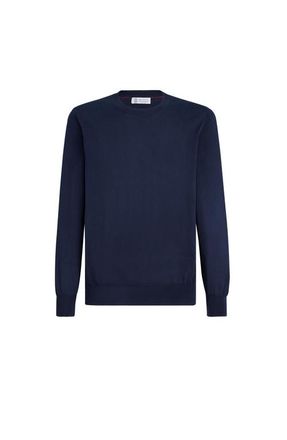 Brunello Cucinelli Cotton sweater in Navy Blue at Nordstrom, Size 52 It