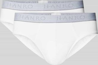 Hanro Slip mit Label-Details im 2er-Pack in Weiss, Gr&ouml;&szlig;e XXL