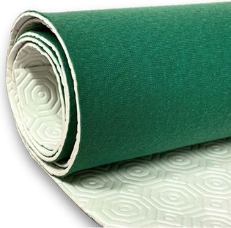 Acquaverde Acquaverde - Mollettone Copritavolo, Panno in Feltro Verde Antimacchia e Base in pvc Bianco Antiscivolo e Antiurto, cm 140x200 Tovaglia Protettiva
