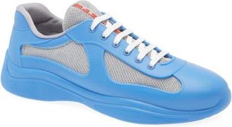 Prada Americas Cup Low Top Sneaker in Marea at Nordstrom, Size 13Us