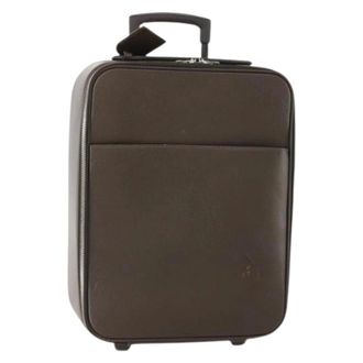Louis Vuitton Pre-owned Weekend Bags, female, Brown, Size: ONE SIZE Pre-owned Vintage Taiga Leather Suitcase