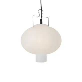 QAZQA Moderno L&aacute;mpara Colgante De Exterior Blanca 35 Cm Con Enchufe Ip44 - Pion Pl&aacute;stico /met&aacute;lica Redonda Adecuado Para Led Max. 1 X 23 Watt - Qazqa