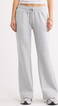 BP. Baggy Flare Leg Sweatpants in Grey Soft Heather at Nordstrom, Size X-Large