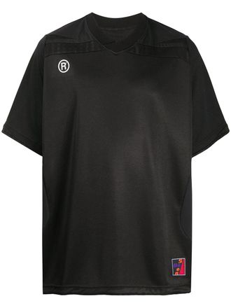 Martine Rose oversized V-neck T-shirt - men - Polyester - M - Black