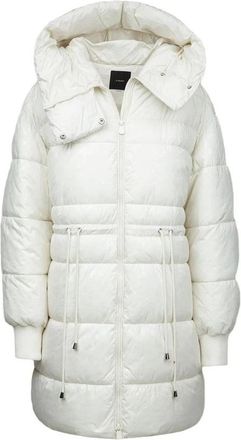 Pinko Chutny Down Jacket - Dames - Parka Jassen - Beige - XS - Leer - Jassen