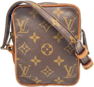 Louis Vuitton Monogram Beige Brown Coated Canvas Leather Shoulder Bag (Pre-Owned)