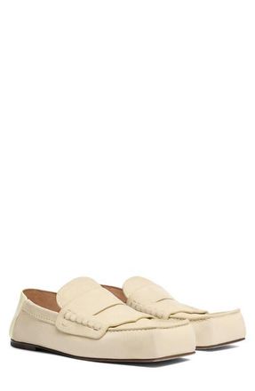 Jacquemus Les Mocassins Carré Penny Loafer in Pale Yellow 205 at Nordstrom, Size 10Us