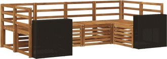 vidaXL Conjunto De Sof&aacute;s De Exterior 6 Uds. Natural Vidaxl