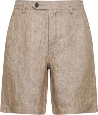 MC2 Saint Barth Casual Shorts - Heren - Korte Broeken - Beige - M - Linnen - Korte Broeken
