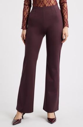 Open Edit High Waist Flare Pants in Burgundy Fudge at Nordstrom Rack, Size Xx-Small
