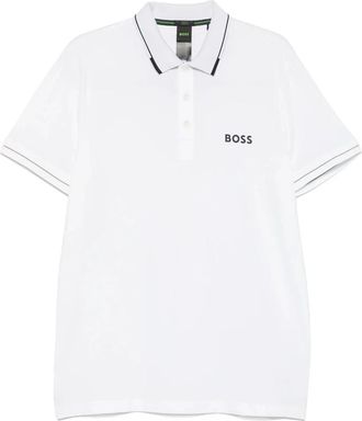 HUGO BOSS Signature Slim-fit Poloshirt - Heren - Polos - Wit - 3XL - Tops