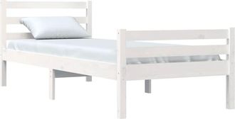 vidaXL Estructura de cama sin colchón madera maciza blanco 100x200 cm Vidaxl