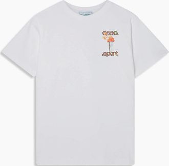 Casablanca Mens Mens White Casablanca La Flamme Du Sport Printed T-Shirt - Size: 42