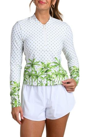 La Blanca Club Palm Half Zip Top in Lime at Nordstrom, Size X-Large