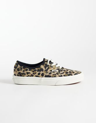 Vans Authentic - Sneakers leopardate-Marrone