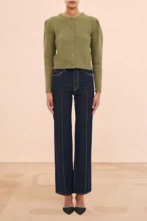 Ulla Johnson Delphina Cardigan In Olive