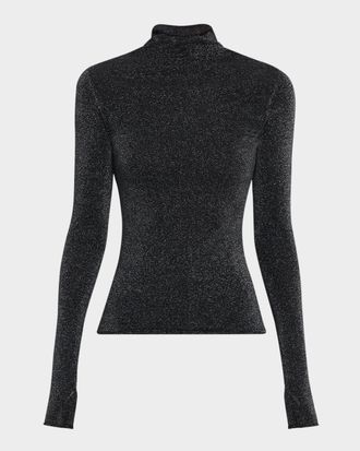Sir. Chiano Long-Sleeve Sparkly Knit Top