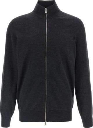 Brunello Cucinelli Zip Cardigan Maglioni Grigio-Uomo