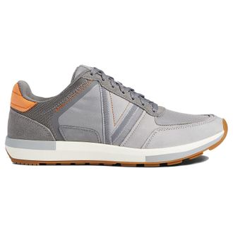 Vionic Bradey Leather Textile Mens Lace Up Trainers - Vapor Charcoal - Size:UK 10.5