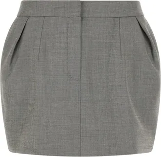 Magda Butrym Rokken, Dames, Grijs, S, Wol, 14 Minirok