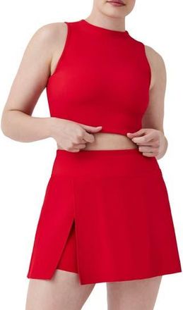 Spanx Contour Rib Mock Neck Crop Tank in Spanx Red at Nordstrom Rack, Size X-Small