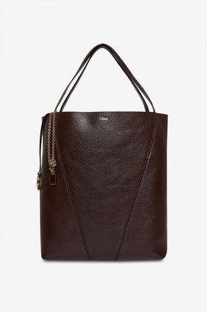 Chloé Shopper aus genarbtem Leder Chloé Spin Large