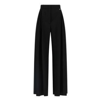 Giuseppe Di Morabito Wide Trousers, female, Black, 2XS, Tailored Wool Canvas Trousers