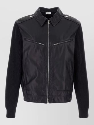 Brunello Cucinelli leather bomber jacket