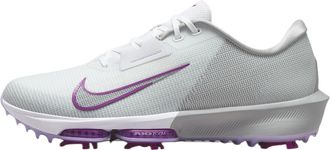 Nike Nike Infinity Tour 2 Golf Shoes (FD0217-102, White/Light Smoke Grey/Vivid Purple), White, 9.5 UK