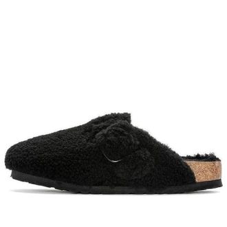 Birkenstock (WMNS) Birkenstock Boston Big Buckle Shearling Narrow Fit Black 1025700
