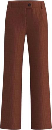 Marella Wijde Broek - Dames - Wijde Broeken - Bruin - L - Broeken