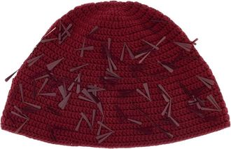 Alanui Sunset on Manhattan Muts - Dames - Hoeden - Rood - ONE Size - Katoen - Accessoires