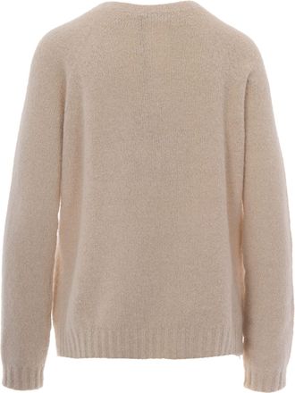 Max Mara Womens Knit Jumper Ghiacci Almond Alpaca (vicugna Pacos Jumpers Sweater