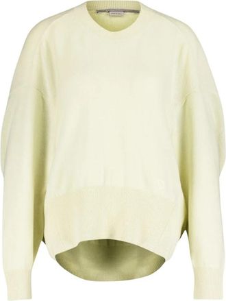 Stella McCartney Lichtgele Cashmere Blend Trui - Dames - Cashmere truien - Geel - L - Wol - Truien & Vesten