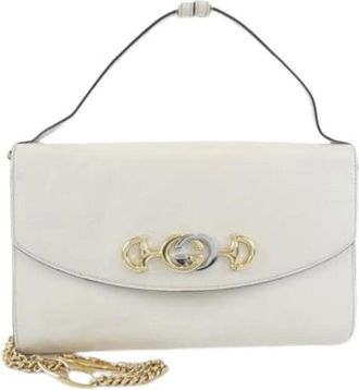 Gucci Pre-owned Shoulder Bags, female, White, Size: ONE SIZE Pre-owned Vintage Shoulder Bag