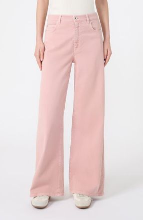 Max Mara Medina Wide Leg Jeans in Pink at Nordstrom, Size 16