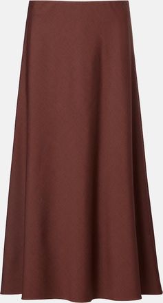Brunello Cucinelli Wool-blend midi skirt