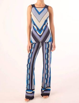 Misa Womens Diara Top In Geo Stripe Knit