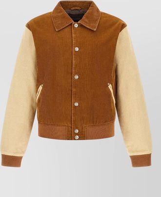 Wales Bonner homecoming bomber jacket contrast sleeves collar