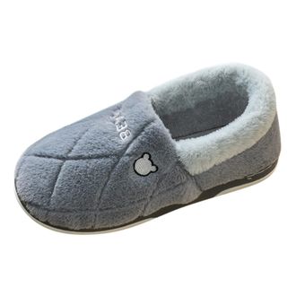 Generic Mens Slippers Slip Ons Fleece Non-Slip Indoor & Outdoor Slippers Mens Wide Fit Stylish Cozy Casual House Shoes Men Memory Foam Funny Low Heel Soft Sol