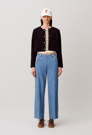 Claudie Pierlot Jean &agrave; pont denim
