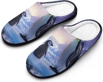 Generic Cute Penguin Family Mens Slippers Comfortable And Non-slip Cotton Slipper Shoe for House