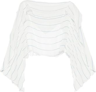 Bondi Born Striped Ruffled Top