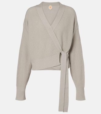 Jardin Des Orangers Wool and cashmere wrap cardigan