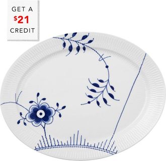 ROYAL COPENHAGEN Blue Fluted Mega Oval Platterwith $21 Credit