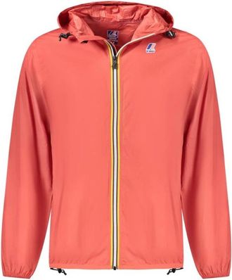 K-Way Rode Polyamide Hoodie Jas - Heren - Zomerjassen - Rood - M - Jassen
