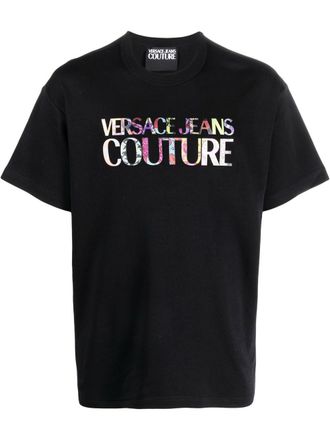 Versace Jeans Couture baroque logo-print T-shirt - Black