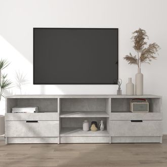 Berkfield Home TV Cabinet Concrete Grey 150x33.5x45 cm Engineered Wood