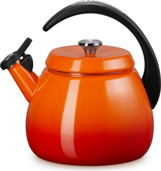 LE CREUSET 2.2-Quart Enameled Stainless Steel Whistling Cloche Kettle in Flame at Nordstrom